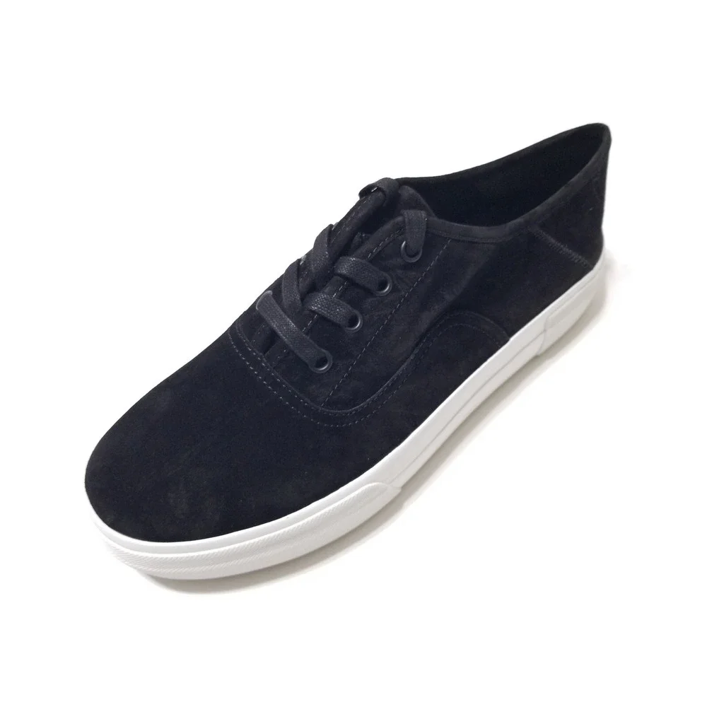 NIB Vince Copley Italian Sport Suede Platform Lace Up Sneaker Black 9 9.5
